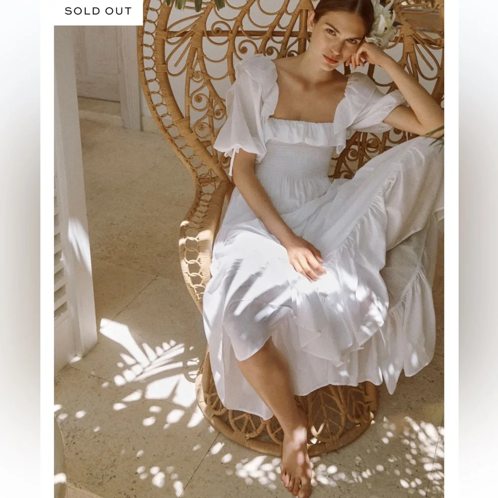 The Corinne Nap Dress White Shadow Stripe from Hill House size XXS - Picture 7 of 16